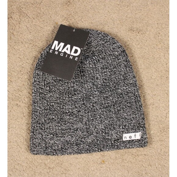 NEFF Unisex Daily Heather Beanie Hat (One Size) Black/White NWOT - Picture 1 of 4